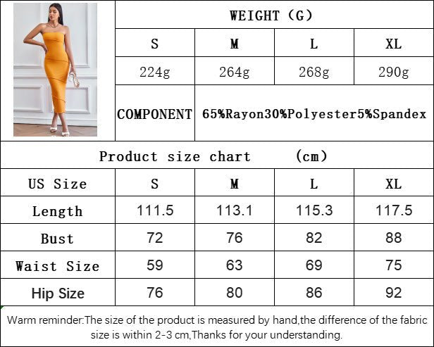 2025 spring and summer sxy tube top bodycon solid color dress beach long skirt dress