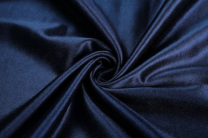 2025 summer new style sea blue deep noble and elegant sleeveless backless tube top dress