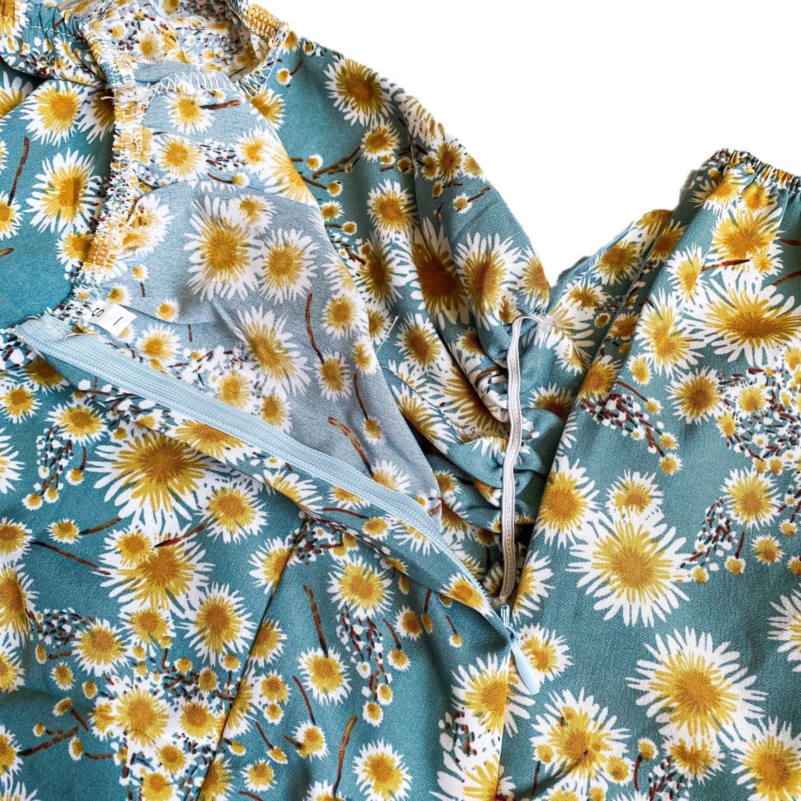 Floral chiffon dress women's summer new niche versatile lace-up primer short skirt short sleeve