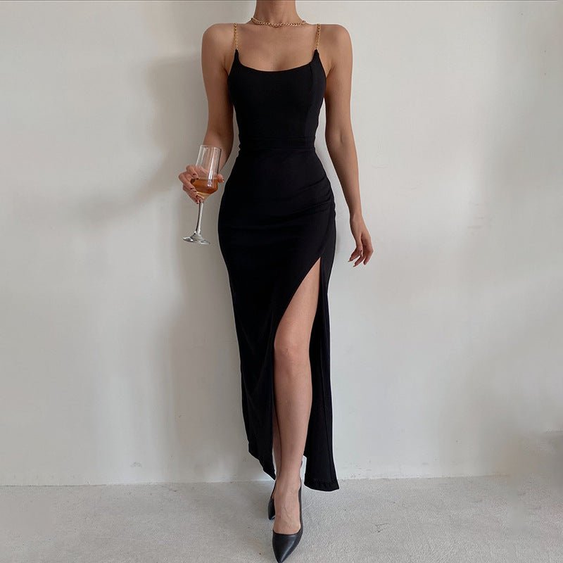 New Sxy Slit Chain Suspender Dress
