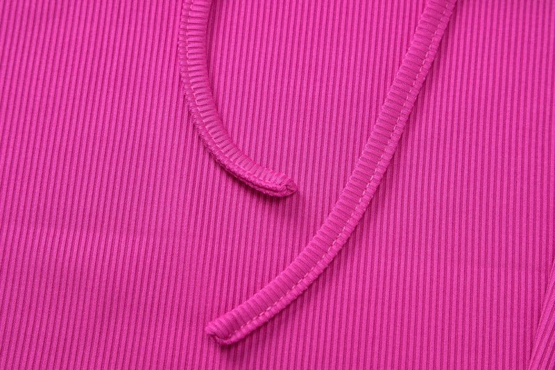 Women's new fashion simple solid color back strap waist dress