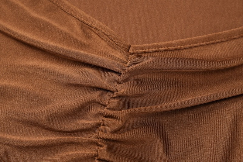 American spring new long dress backless lace-up chest wrap dress