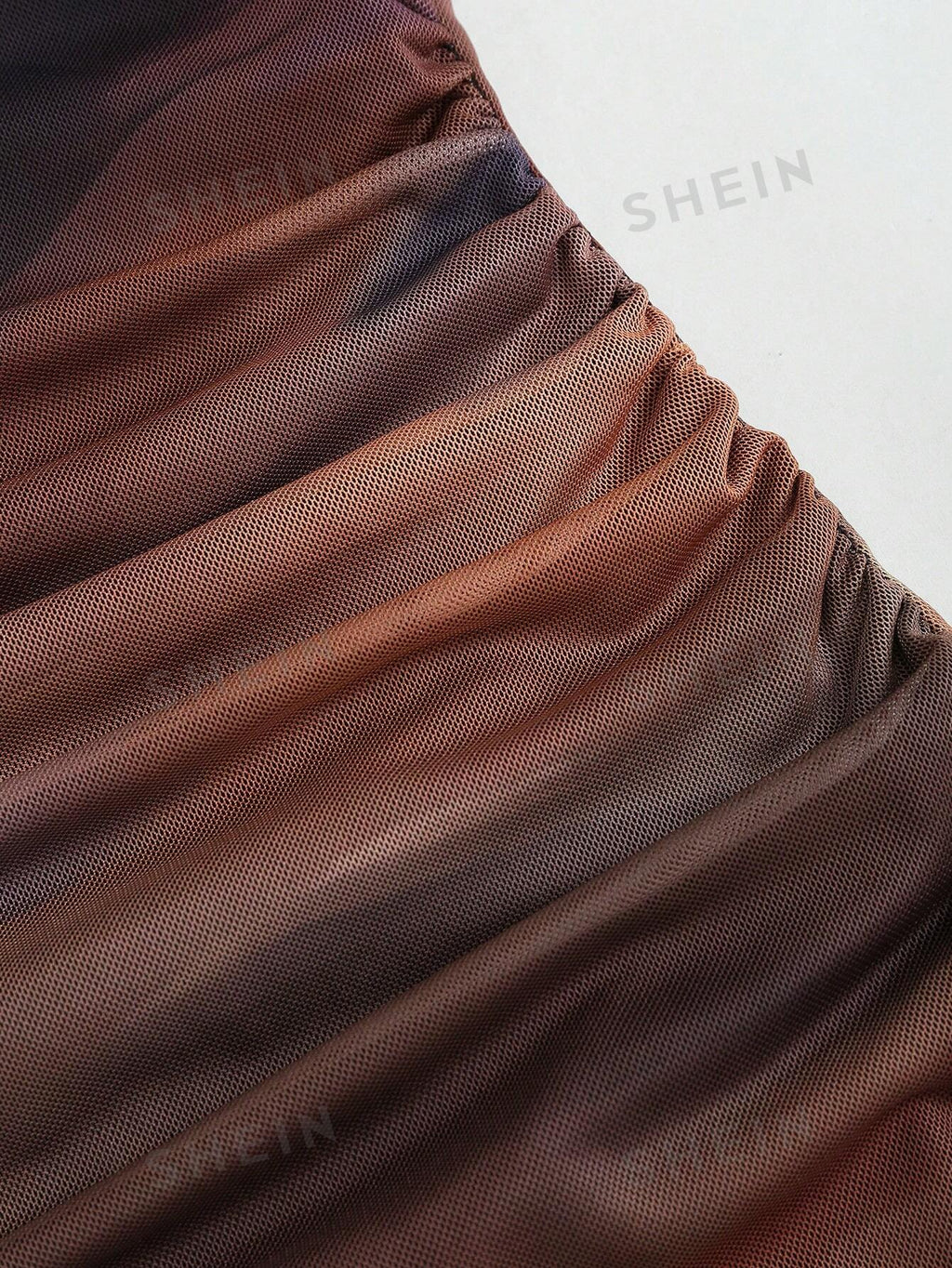 MOD Summer Tie Dye Ombre Mesh Pleated Empire Waist Mermaid Hem Cami Dress