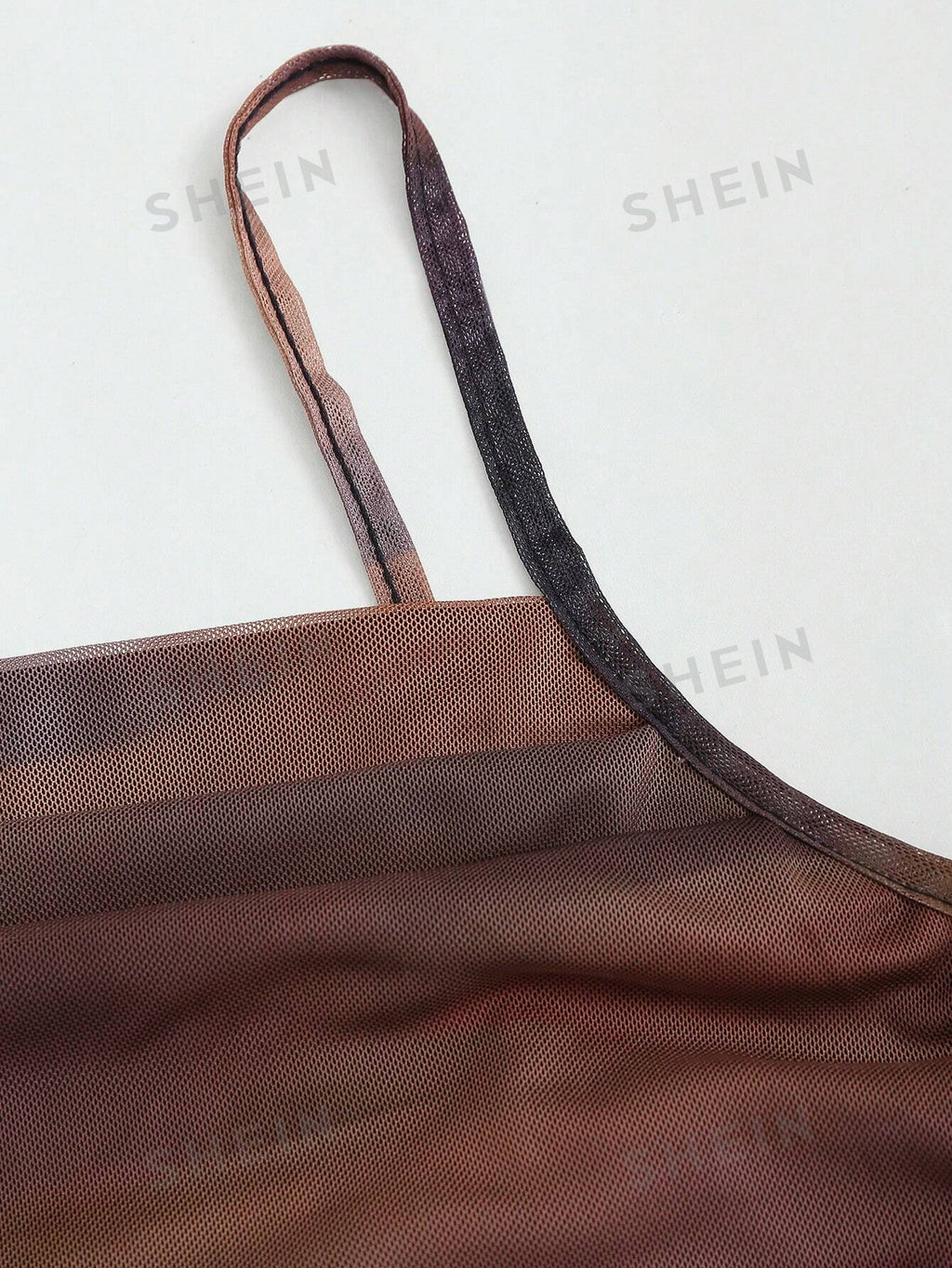 MOD Summer Tie Dye Ombre Mesh Pleated Empire Waist Mermaid Hem Cami Dress