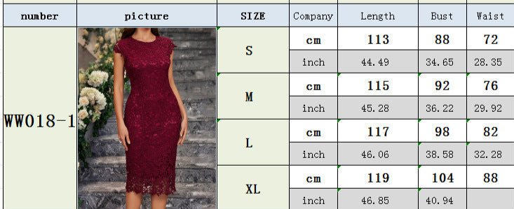 Pencil skirt sexy slim water volume lace hip bodycon dress
