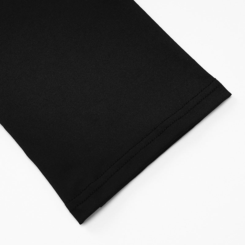 Sxy slim long-sleeved backless solid color bodycon dress